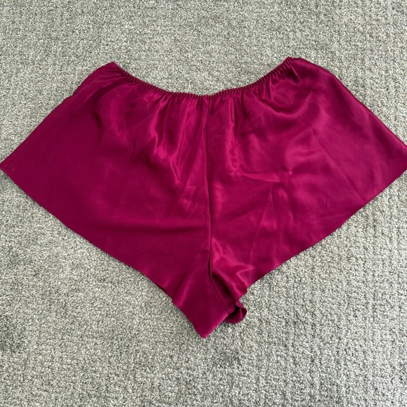 Vintage Erika Taylor Pink Silky Lounge Shorts Sleepwear Size Large‎ Fuschia - Picture 2 of 8